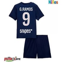 Camiseta Paris Saint-Germain Goncalo Ramos #9 Primera Equipación para niños 2025-26 manga corta (+ pantalones cortos)